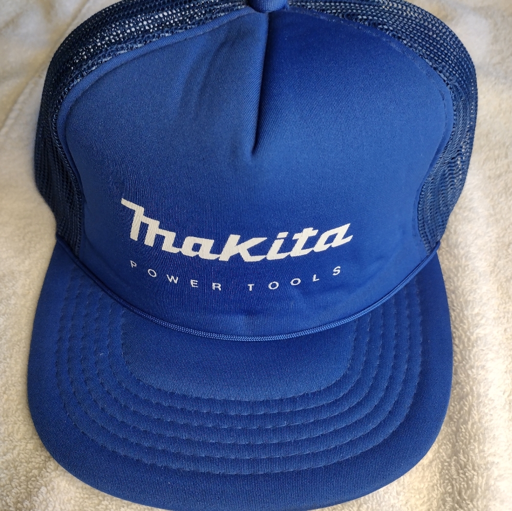 Makita Power Tools Snapback Vintage Trucker Hat Blue Adjustable Cap